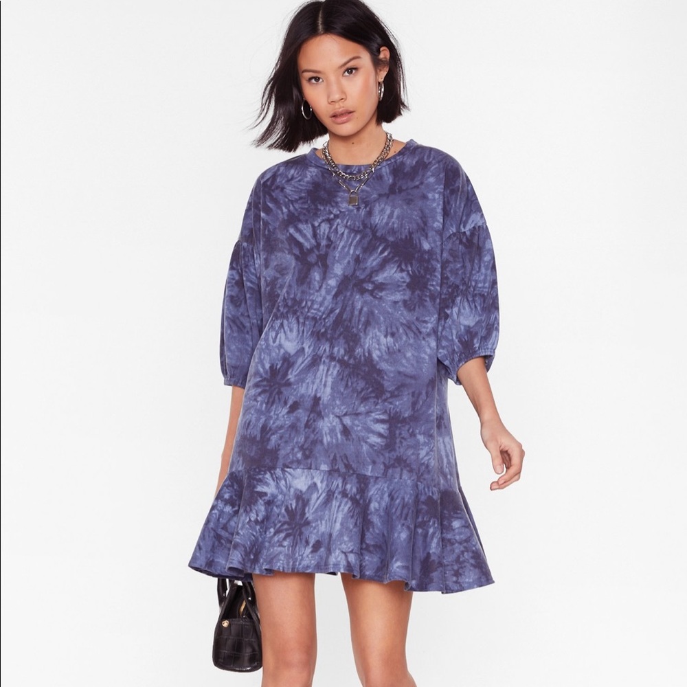 NASTYGAL Tie Dye Mini Dress